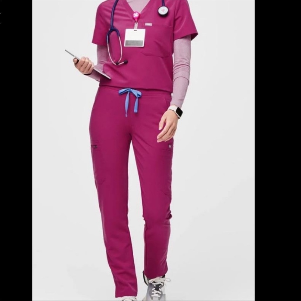 Figs XL Kade pants in raspberry sorbet